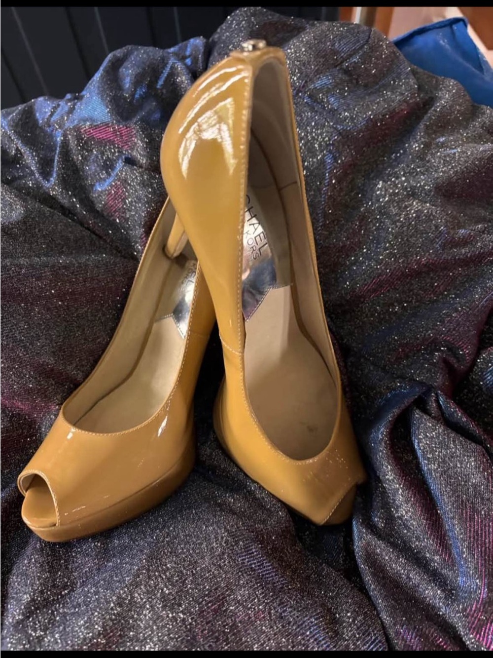 Michael by Michael Kors patented stiletto tan heels in a size 8